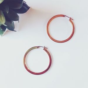 Vintage 70's Glam Gold Hoops